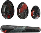 Undrilled Yoni Egg Set Undrilled Yoni Egg Set Women Kegel Exerciser Stone Jade Eggs Ball Crystal Rose Quartz Eggs Yoni Wand,Blooded Stone