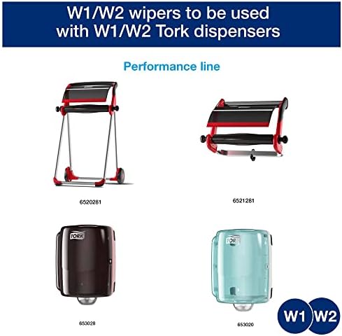 Tork Paper Wiper Centerfeed White W1/W2, Multipurpose, 2 x 800 Sheets,130211B