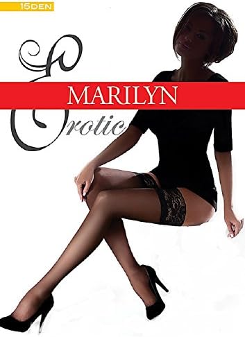 MARILYN Erotic Lace Silicone Band Hold-ups Thigh Highs
