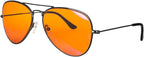 SHINU Red Lenses Glasses Men Orange Lens Glasses Women Blue Light Filter Better Sleep Rest Glasses Z3001