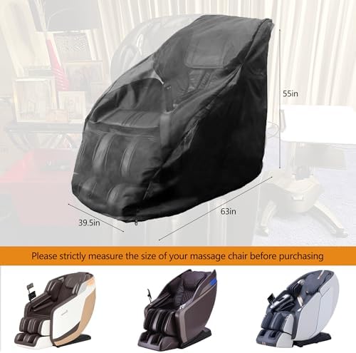 Sqodok Massage Chair Cover, Dustproof and Waterproof 420D Oxford Cloth Full Body Zero Gravity Chair Cover for Massage Chair Recliner Furniture Cover, Pet Scratch Cover