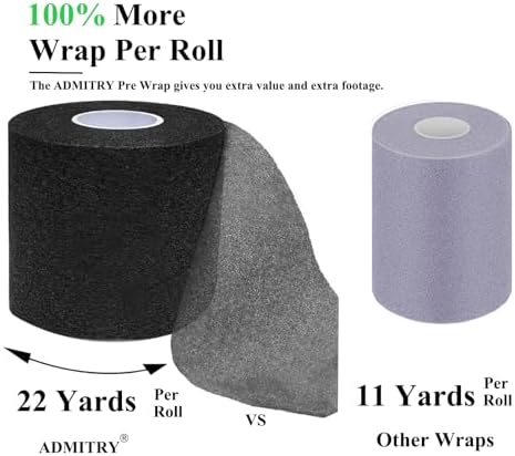 Pre Wrap Tape Athletic,3 Rolls X 22 Yards Beige Prewrap Headbands for Hair,Foam Underwrap Sports Wrap