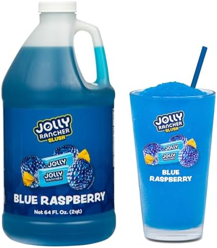 JOLLY RANCHER® Blue Raspberry Beverage Mix – Fruit Flavor Slushie Mix for Machine, 1/2 Gallon Bottle – Frozen Drink Concentrate, 5:1 Ratio for Slushie & Frozen Drink Machines