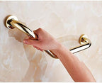 Shower Handle,Grab Bars, 18-Inch Polished Brass Curved Grab Bar, Non-Slip Safety Bathroom, Bathtub Support Rails, Toilet, Shower, Elderly, Handicapped Rubbed Bronze Handle, Europea
