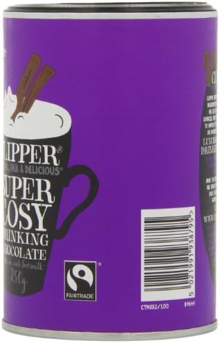 Clipper Tea - Fairtrade Super Cosy Drinking Chocolate - 250g (Case of 6)