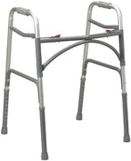 Drive Medical 10220-1 Aluminum Bariatric Walker with Two Buttons, Gray