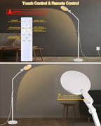 Light Therapy Floor Lamp - 11000 Lux Full Spectrum Sun Lamp, 9 Color Temperature & 670nm Red Light, Touch/Remote Control(Need Pairing), 10 Brightness Levels LED Sunlight Lamp for Home Office