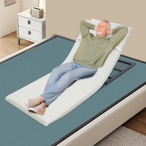 Electric Backrest Lifter for the Bed, 330lbs Capacity, 2-80° Adjustable Lifting Bed Backrest w/Wired Control, Assist Elderly to Get out of Beds Easily, Sit-up Back Rest for Lumbar Support (Beige)