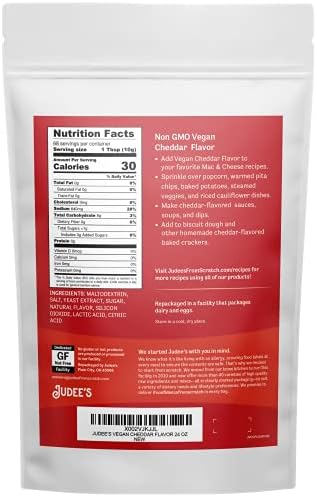 Judee’s Vegan Cheddar Flavor Powder 1.5lb (24oz) - 100% Non-GMO, Vegan, Gluten-Free & Nut-Free - Great Dairy Cheese Powder Alternative - Made in USA - Use in Sauces, Seasonings, and Soups