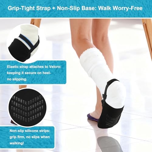 2Pcs Cast Sock Toe Cover – Shield Cast Toes, Warm & Dry | Adjustable Velcro Strap Closure, Non-Slip Bottom for Safe Walking, Foot Surgery Recovery Supplies for Men Women