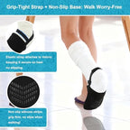 2Pcs Cast Sock Toe Cover – Shield Cast Toes, Warm & Dry | Adjustable Velcro Strap Closure, Non-Slip Bottom for Safe Walking, Foot Surgery Recovery Supplies for Men Women