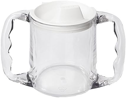NRS Healthcare Two Handled Caring Mug Plastic - with Spout Lid