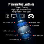 Blue Light Reading Glasses for Women Men Oversized Square Frame Blocking Readers