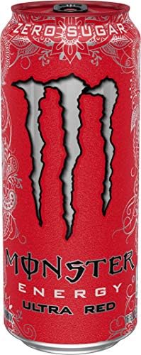 Monster Energy Ultra Red, Sugar Free Energy Drink, 16 Ounce (Pack of 15) | Pack of 15