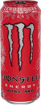 Monster Energy Ultra Red, Sugar Free Energy Drink, 16 Ounce (Pack of 15) | Pack of 15