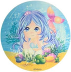 Dekora, Edible Mermaid Cake Decorations, Edible Cake Toppers Decoration for Girls Birthday, Mermaid Image Sheet for DIY Cake Decorating, 7.8-Inch Round Wafer Paper, Sugar-Free