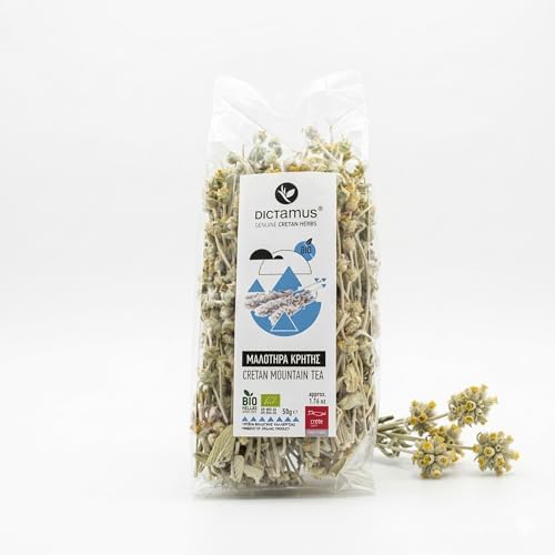 Dictamus - Organic Malotira Cretan Mountain Tea, Loose Leaf, 50g, Aromatic Greek Herbal Tea, Sideritis Syriaca