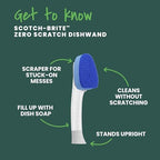 Scotch-Brite Non-Scratch Dishwand Kit, Includes 1 Wand & 7 Refill Pads, Keep Hands Out of the Mess