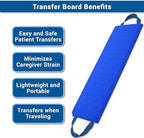 Skil-Care Transfer Board and Slide Board, 30"L x 8"W, 2 Reinforced Handles, Padded Slide Board for Transferring, Easy Move Assist for Senior & Disabled, 450LB Weight Capacity, 708170