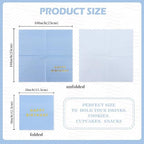 Vuzvuv 52 Pack Gold Foil Happy Birthday Cocktail Napkins - Birthday Party Dinner Hand Napkin for Party Supplies Decorations Table Decor for women man(5" Folded 3 Ply-Light Blue)