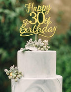 30 Birthday Cake Toppers-Gold Glitter, Thirty Cake Topper, 30 cake topper, 30th birthday decorations,30th Birthday Cake Topper, 30 Decorations for Cake, 30 Birthday Decorations