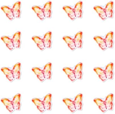 Edible Royal Icing Butterflies, Orange Butterfly Cake Decorations, 16 Pcs Butterflies Cupcake Toppers for Baking, Perfect for Cake, Ice Cream, Cupcakes, Cookies, and Cakesicles