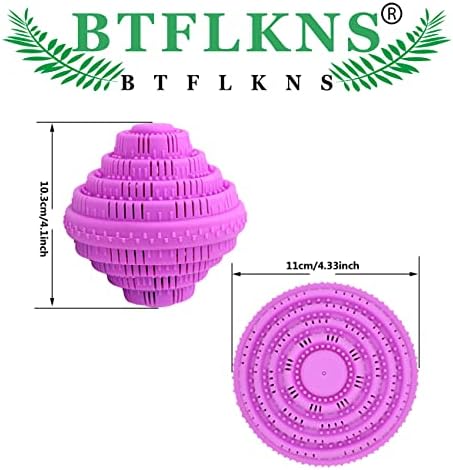 Eco-Friendly Laundry Balls, Premium Washing Ball, Add Double The Ceramic Balls Again, 2000 Times Super Laundry Balls, All Natural No-Chemical Detergent(Large,Pink)