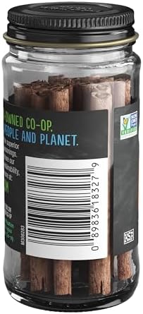 Frontier Co-op Cinnamon Sticks, Whole 2.75", 1.02 oz - Korintje Cinnamon for Mulled Drinks, Cider, and Tea
