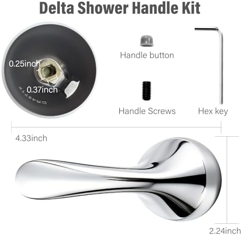 Shower Handle Replacement,Delta Shower Handlet,for Delta 13/14 Series Tub Faucet RP48717,Chrome