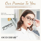 OCCI CHIARI Reading Glasses for Round Face Women Lightweight Eye Glasses Designer Readers 1.5(1.0 1.25 1.5 1.75 2.0 2.25 2.5 2.75 3.0 3.5 4.0 5.0 6.0)