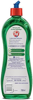 Pril Lime Liquid Dishwash Gel - 750ml | Dish Cleaning Liquid Gel with German Technology - Active Power Molecules Leaves No Residue, Grease Cleaner For All Types of Utensils