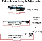 Lightweight Collapsible Trekking Pole - 7075 Aluminum Adjustable Walking Stick for Hiking & Travel, Foldable Quick-Lock Design, Single Pole for Adults & Seniors