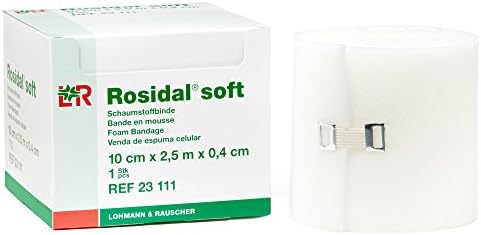 Rosidal Soft Foam Padding, Foam Dressing & Lymphedema Padding for Compression Distribution, 10cm x .4cm x 2.5m (4" Wide x .16" Thick x 2.7yds.), Sold Individually