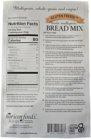 Glutenfreeee Gluten Free Rustic Multigrain Bread Mix, 16 Ounce - Whole Grain, Delicious, Vegan, Breakthrough Recipe, Artisan, Crispy Crust, Develops Real Dough, Moist Crumb, Easy, Celiac Friendly