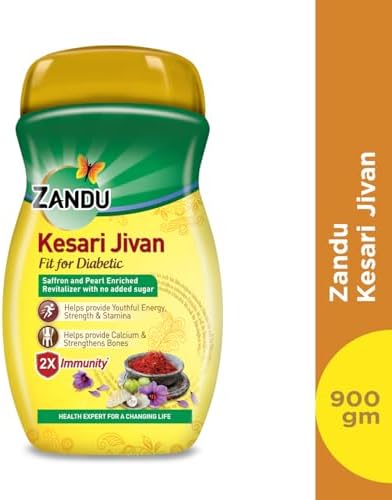 Zandu Kesari Jivan Chyawanprash | Saffron and Pearl Revitalizer | 900gm/31.75 Oz (Pack of 1)