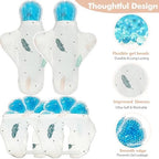 Perineal Ice Packs & Breast Therapy Gel Packs Set with Soft Washable Covers for Engorgement, Mastitis, Hemorrhoids & After Birth Discomfort, Postpartum Recovery Kit with 4 Reusable Ice Packs
