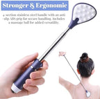 ‌Retractable Back Scratcher with Magnetic Beads - Stainless Steel Telescoping Handle, Dual-Sided Itch Relief, Portable Massage Tool for Back, Scalp & Foot