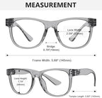 Eyekepper 6 Pack Metalless Reading Glasses with Screwless Spring Hinges Large Frame Readers for Men +2.50
