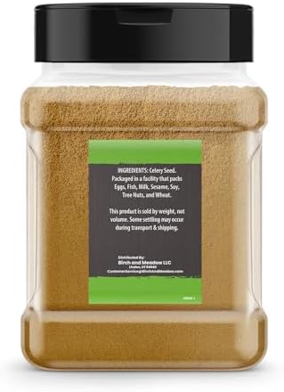 Birch & Meadow Ground Celery Seed, 6.7 oz, Aromatic Flavor, Brine Seasoning & Pickling Spices