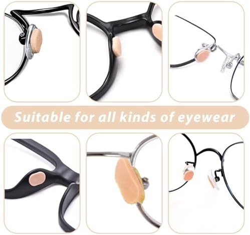 Foam Nose Pads for Glasses with 1 Pcs Green Eyeglass Cloth 24 Pairs Glasses Support Noses Pads Soft Foam Self-Adhesive Nose Pad Thin Nosepads Sponge Anti-Slip Noses Pad for Sunglasses