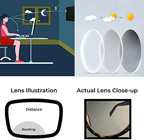 willochra Transition Photochromic Bifocal Reading Glasses for Men Women Outdoor Sports Presbyopia Sunglasses reader F28