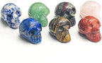 7pcs 1 inch Natural Crystals Skulls Mineral Gems Ghost Head Polished Carved Reiki Healing Gift Desktop Home Decor Stone Crafts Statues (Natural Crystal Skull- random7pcs)