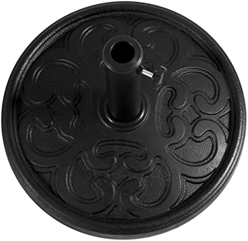 Yaheetech 22lbs Umbrella Base 17.5'' Patio Market Umbrella Stand Iron Umbrella Holder for Garden, Beach Deck, Lawn - Black