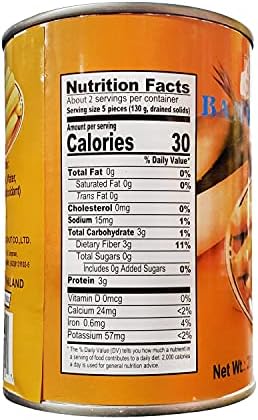 Chaokoh Bamboo Shoot Tip Whole in Water (6 Pack, Total of 120oz)