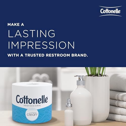 Cottonelle® Professional CleanCare Standard Roll Bulk Toilet Paper (58696), 2-Ply, White, Individually Wrapped (400 Sheets/Roll, 40 Rolls/Case, 16,000 Sheets/Case)