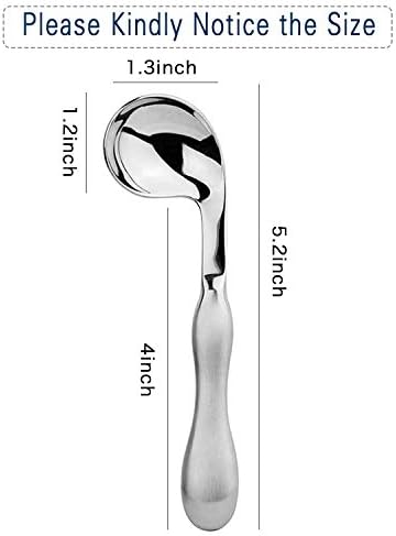 Adaptive Utensils 2pcs Curved Spoon Set Right Handed Angled Spoons Cutlery Utensil Stainless Steel Eating Silverware for Hand Tremors, Arthritis, Parkinson's or Elderly Use