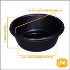 Ybm Home Round Plastic Wash Basin (1148 11.25", Gray)