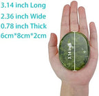 4Pcs Hot Massage Stones Set Natural Green Jade Heated Warmer Stone for Spa Massage 2.36 x 3.14in (6x8cm)