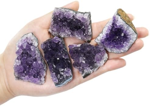 Natural Amethyst Crystal Stone, Meditation Aid, Energy Cleansing, Sleep & Stress Relief, Healing Crystals for Feng Shui Decor, Energy Healing Tool (0.15lb)