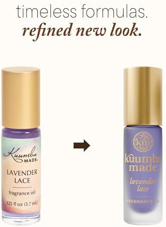 Kuumba Made Lavender Lace Fragrance Oil, Long-Lasting Scented Oil Perfume Roller, Vegan, Alcohol-Free, 0.15 Fl Oz